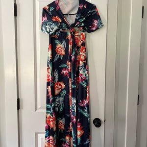 2 piece floral dress and top set